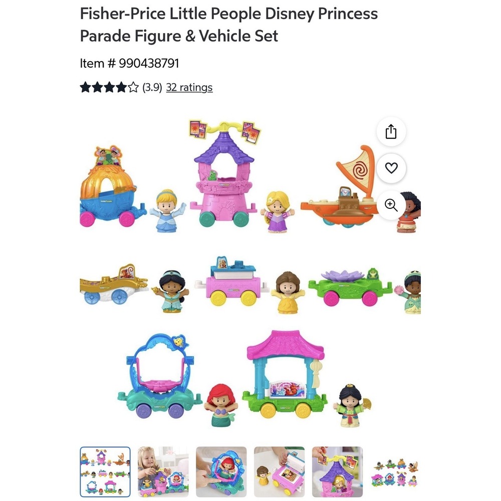 Fisher Price Little People Disney Princess Parade Float 16 pieces NEW